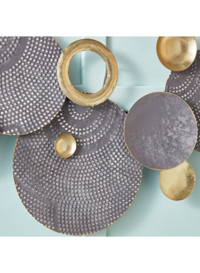 Home Box Tisso Metal Wall Decor - Gray and Gold - Image 3